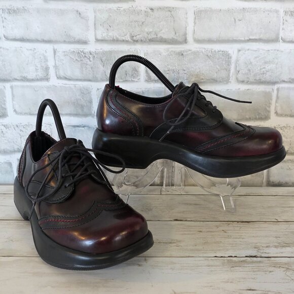 Dansko Burgandy Leather Oxford Lace Shoes Classic Preppy Sturdy Women 39 8.5 EUC - Picture 8 of 8